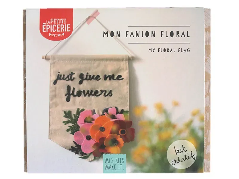 Mes Kits Make It Mon fanion floral knutselkit vlag katoen
