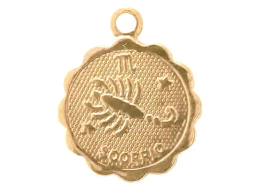 La Petite Epicerie Astro medaille hanger schorpioen per stuk verguld