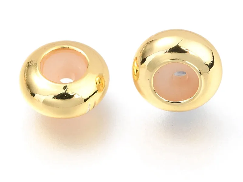 La Petite Epicerie stopper kralen goud 8x4 mm 5 stuks