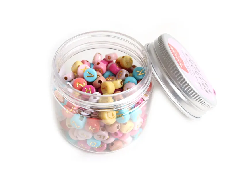 La Petite Epicerie letterkralen warme kleuren pot 200 stuks