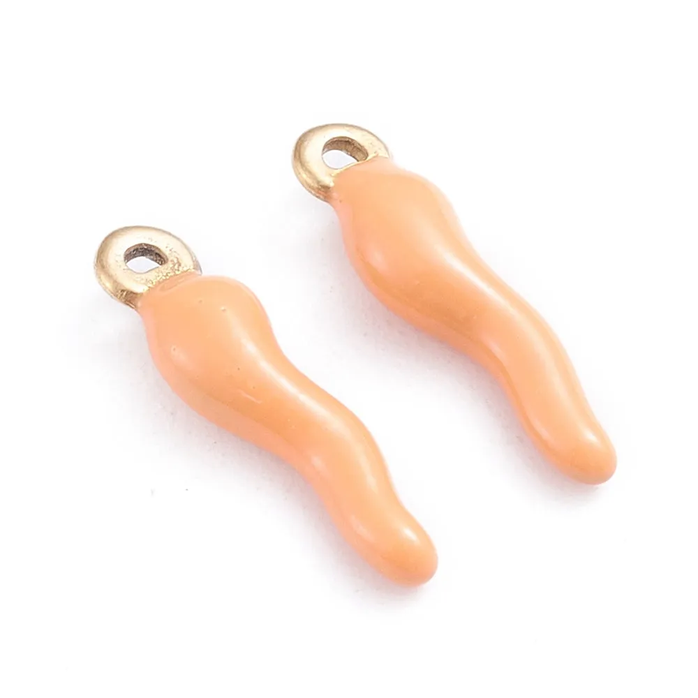 La Petite Epicerie Corne bedel emaille zalm goud per stuk