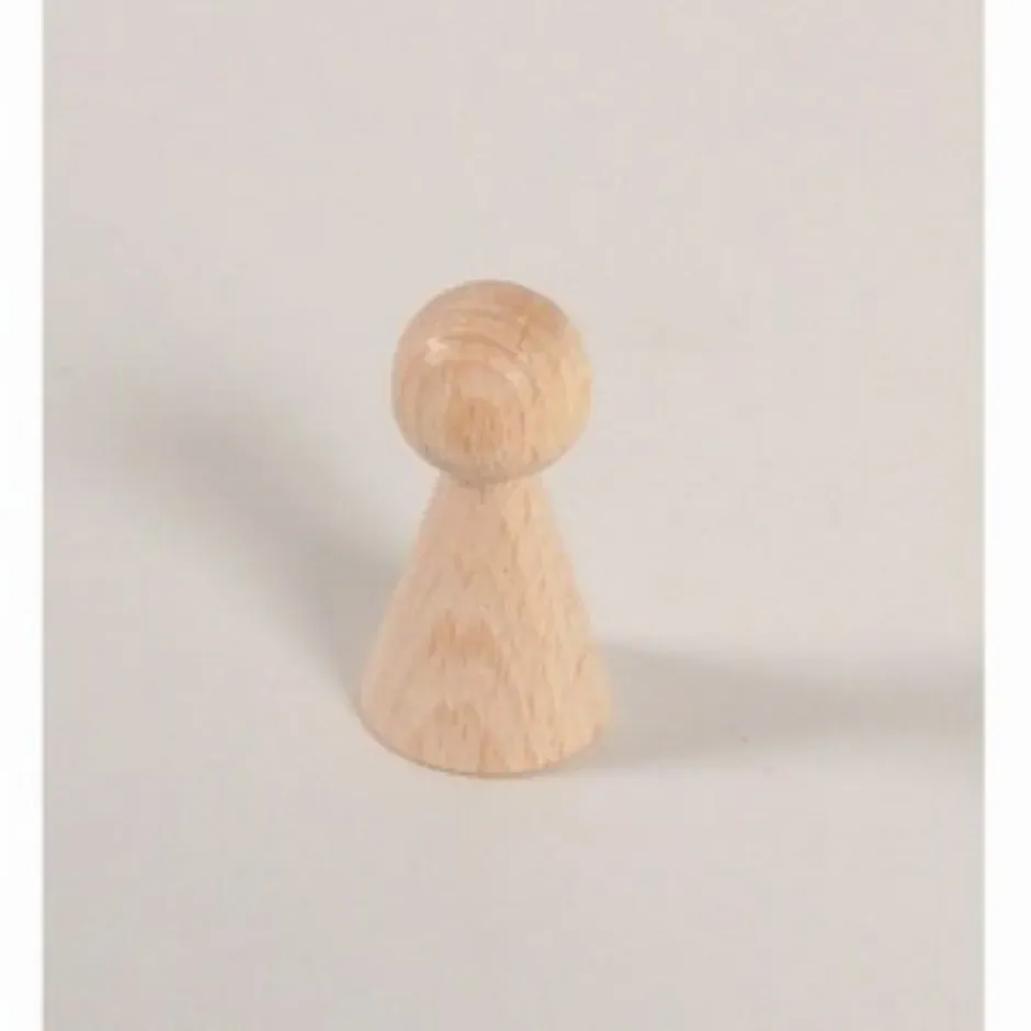 LTC-Leiden kegelpopje 45x24mm blank beukenhout per stuk