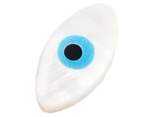 La Petite Epicerie oog zoetwaterparel 15x8mm lichtblauw