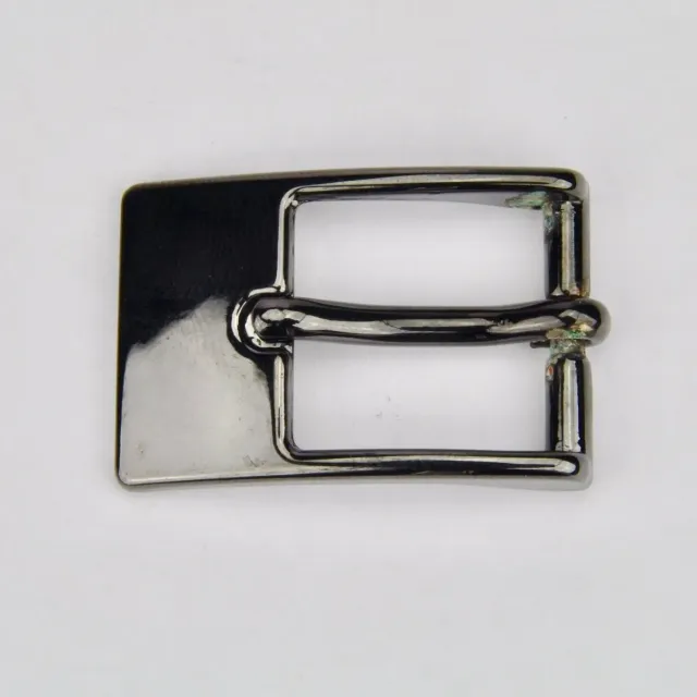 Leather House Buckle Black 20 mm gesp gun metal