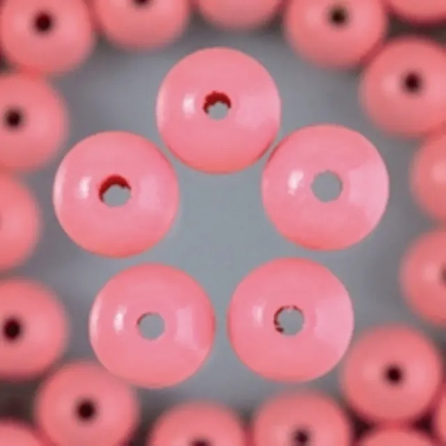 LTC-Leiden Houten kralen rond roze 6 mm 105 stuks