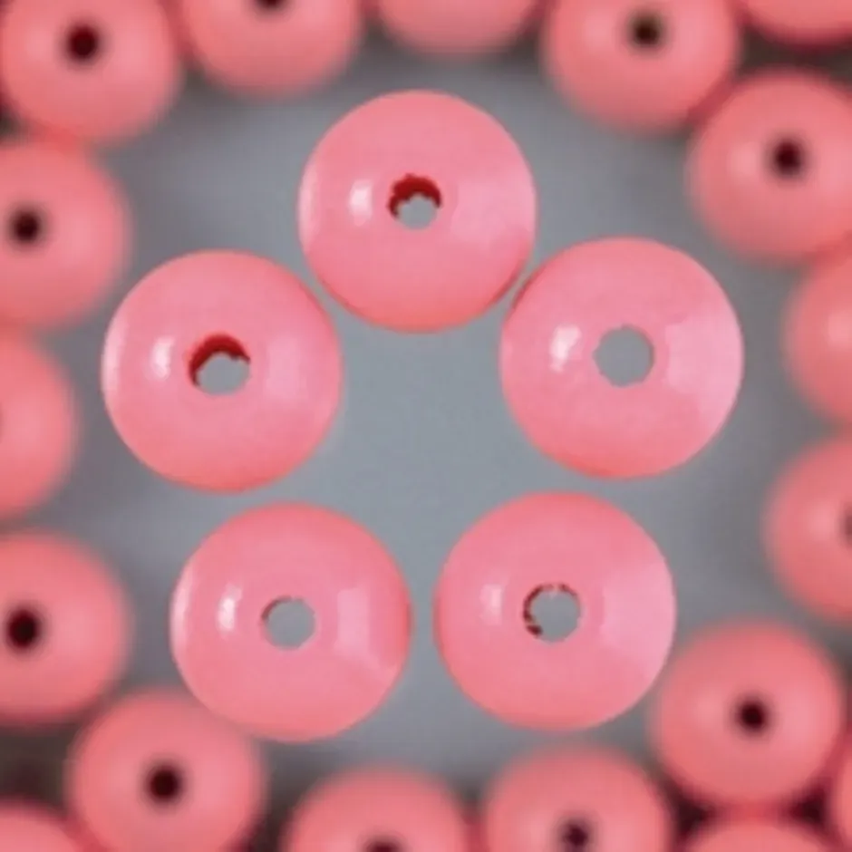 LTC-Leiden Houten kralen rond roze 6 mm 105 stuks