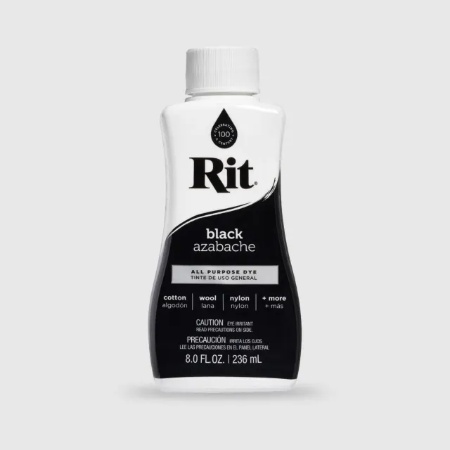 Rit All-Purpose Black vloeibare textielverf zwart 236ml