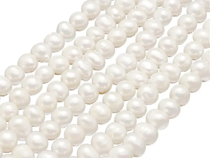 La Petite Epicerie parelkralen rond wit 8 mm 20 stuks