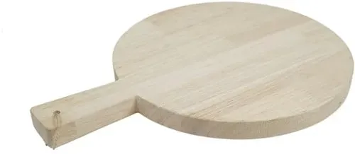 Astrid Brouwers Ronde snijplank rubberhout 25 cm met handvat