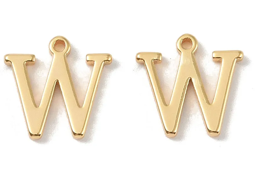 La Petite Epicerie Letter bedel W per stuk goud