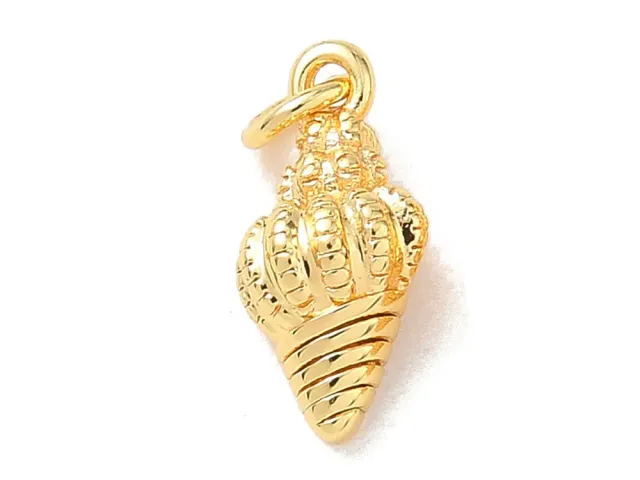 La Petite Epicerie Conque schelp bedel verguld 18K per stuk