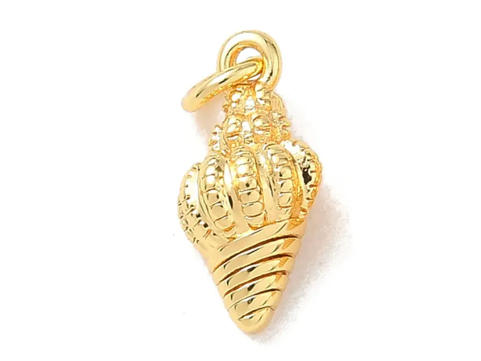 La Petite Epicerie Conque schelp bedel verguld 18K per stuk