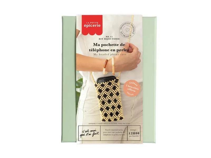 La Petite Epicerie DIY Bijouterie telefoonhoesje kralenpakket hout