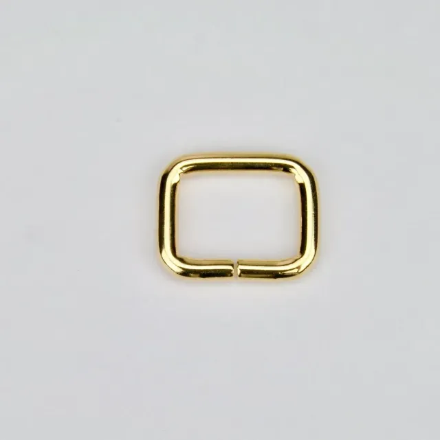 Leather House rechthoekige ring gold 20 mm set 4 stuks
