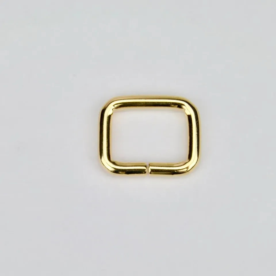Leather House rechthoekige ring gold 20 mm set 4 stuks