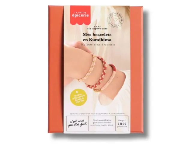 La Petite Epicerie Kumihimo Mes Bracelets armbanden kit terracotta