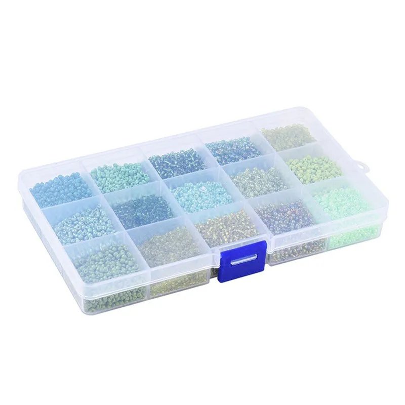 La Petite Epicerie rocailles kralen groen 2,5 mm doos 15 tinten