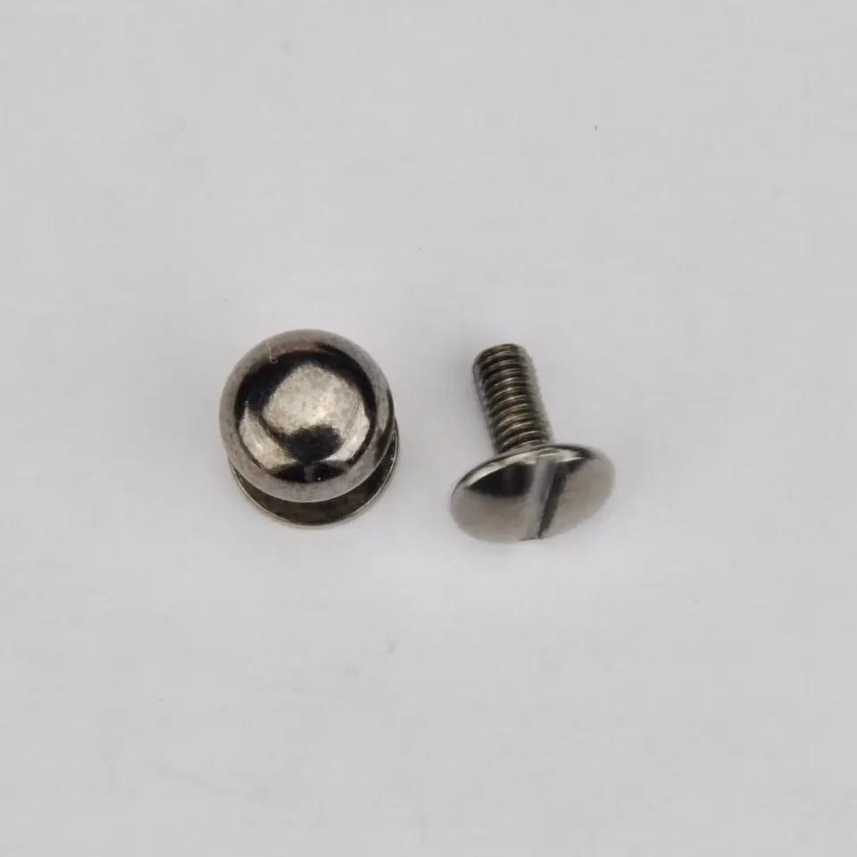 Leather House Collar Button 7,8 mm lederknop zwart per stuk