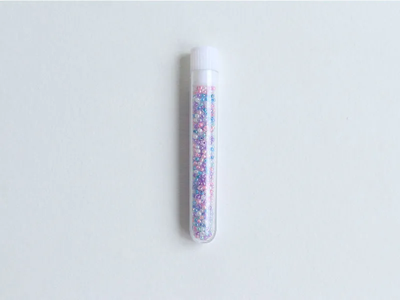 La Petite Epicerie rocailles 2 mm tube blauw-parme glas
