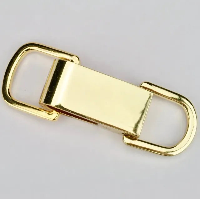 Leather House Gold 15 mm musketonhaak met oog