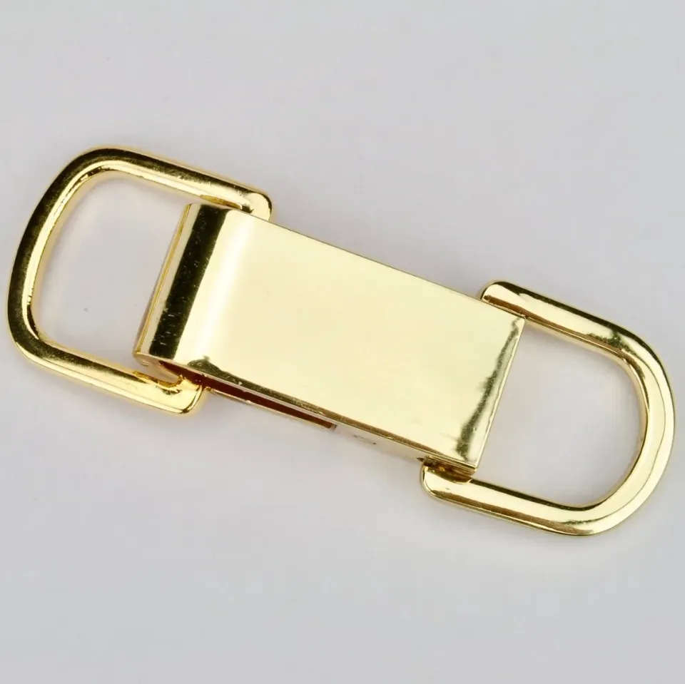 Leather House Gold 15 mm musketonhaak met oog