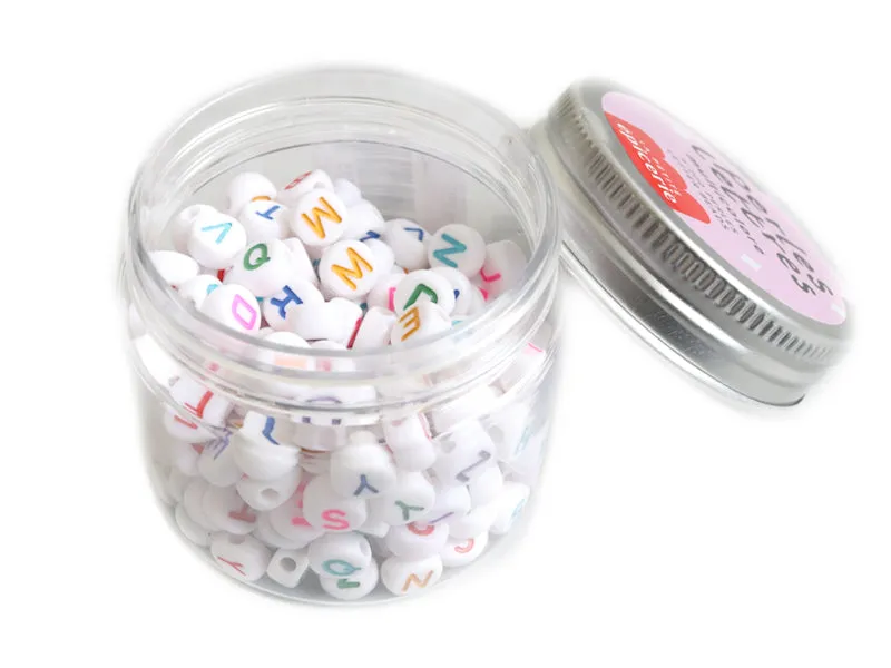 La Petite Epicerie letterkralen pot multicolor 7 mm ca. 200 stuks