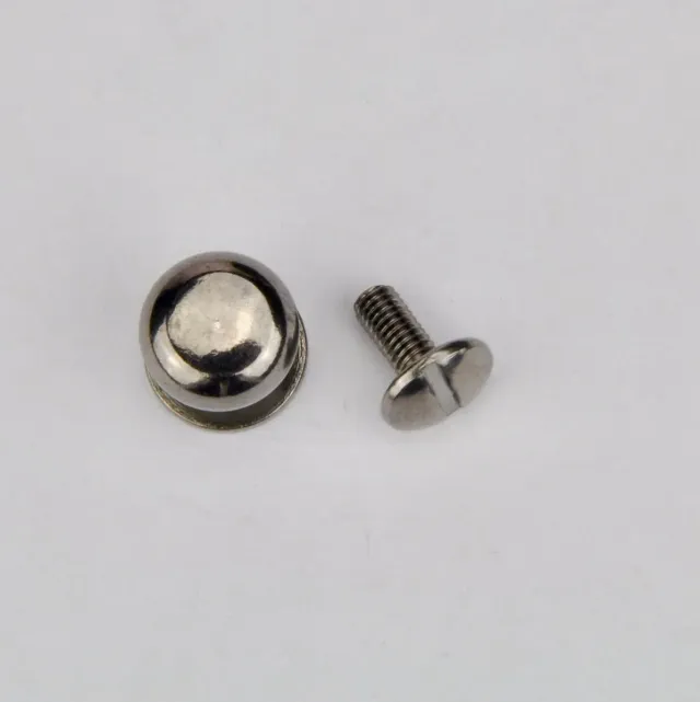 Habto geweerknop zwart 9,4 mm plat leerbeslag