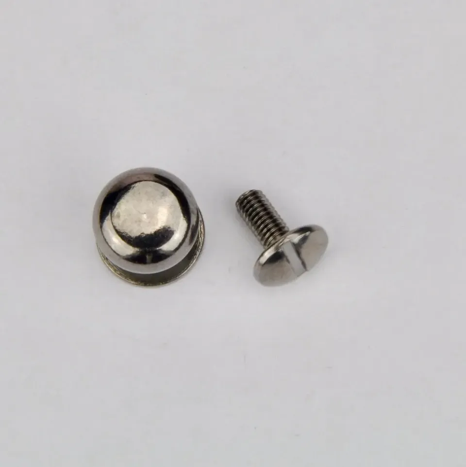 Habto geweerknop zwart 9,4 mm plat leerbeslag