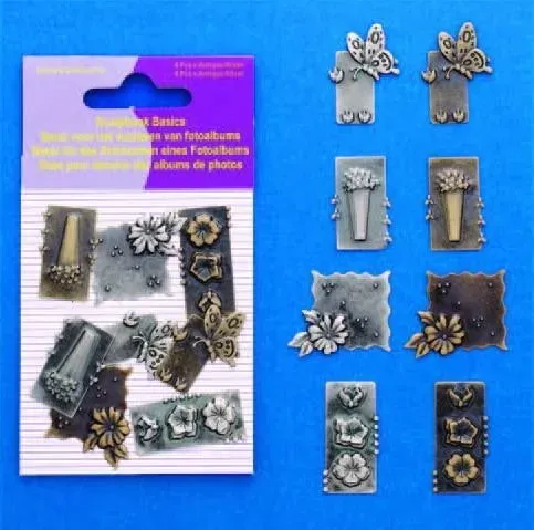 LTC-Leiden Scrapbook Basics bloemen embellishments 8 stuks