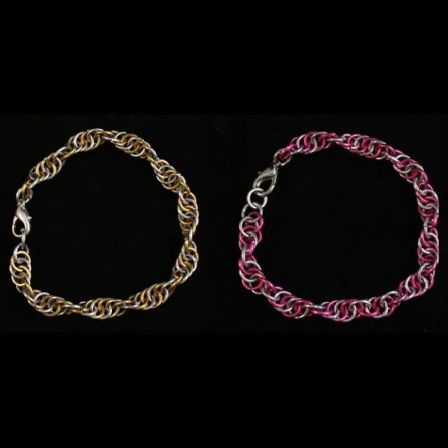 Bijounique Spiral 4-1 chainmaille pakket armband