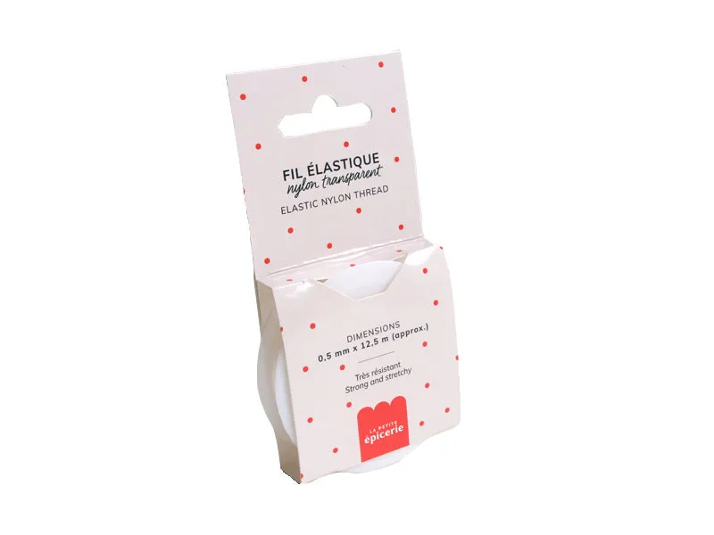 La Petite Epicerie elastiek nylon transparant 0,5 mm 12,5 m