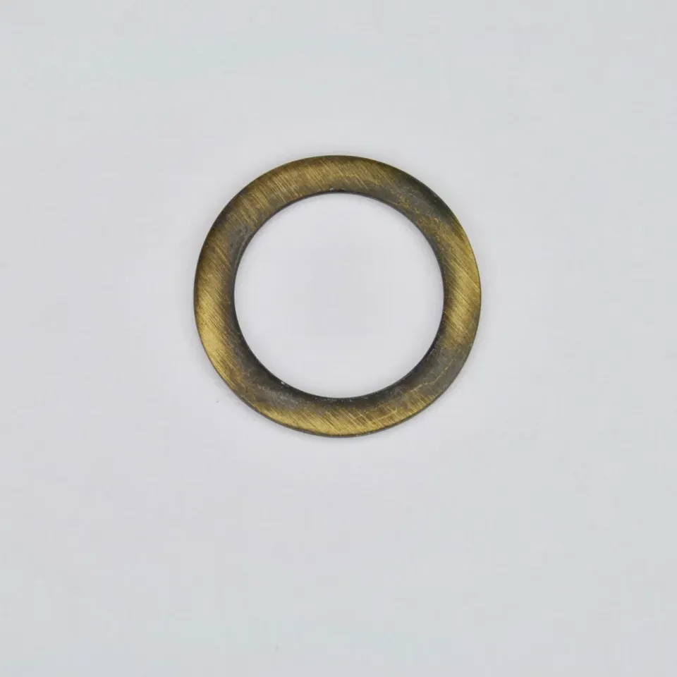 Leather House platte ring messing 22 mm oudgoud