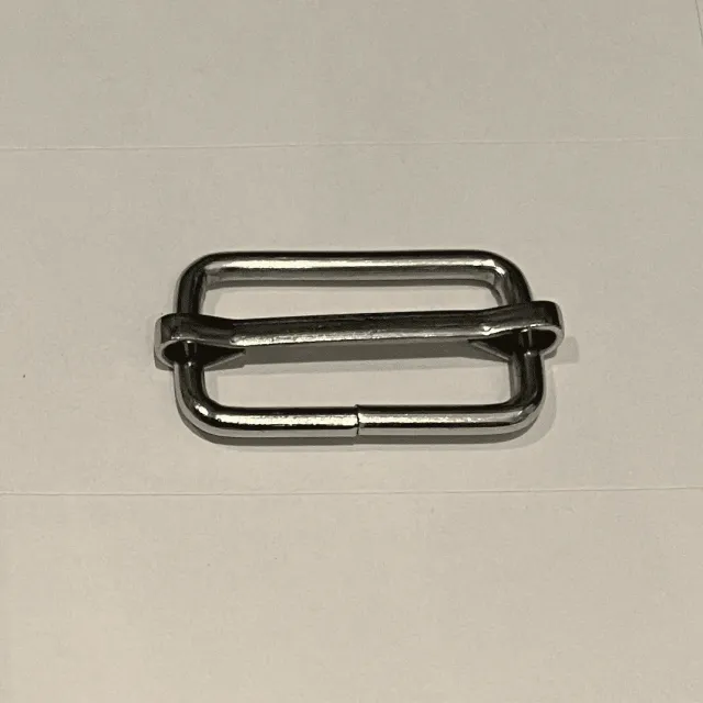 Leather House Schuiver Silver 25 mm nikkel