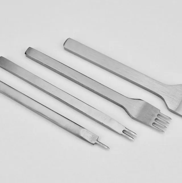 Leather House Prikijzer Set 3 mm leer 4-delig