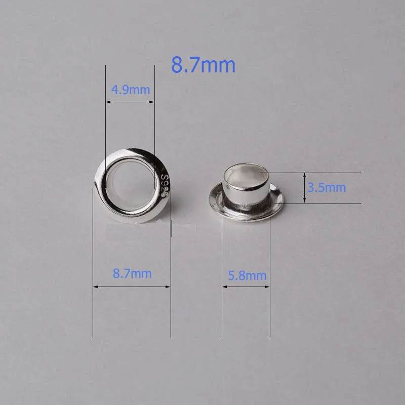 Bijounique Eyelet 925 kralen eyelets groot gat 6 stuks