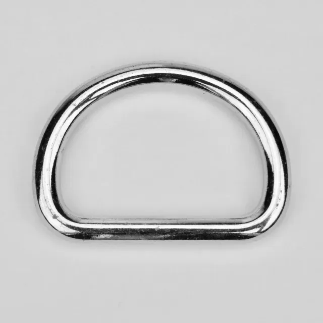 Leather House D-ring zilver 40 mm nikkel 6 mm dik
