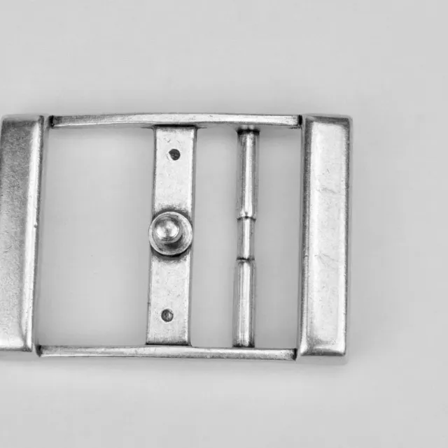 Leather House gesp mat zilver 35 mm riem