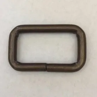 Leather House Rechthoekige Ring Brass 40 mm oud goud per stuk
