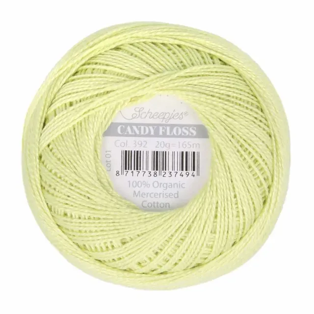 Scheepjes Candy Floss borduurkatoen limoen 20 gram