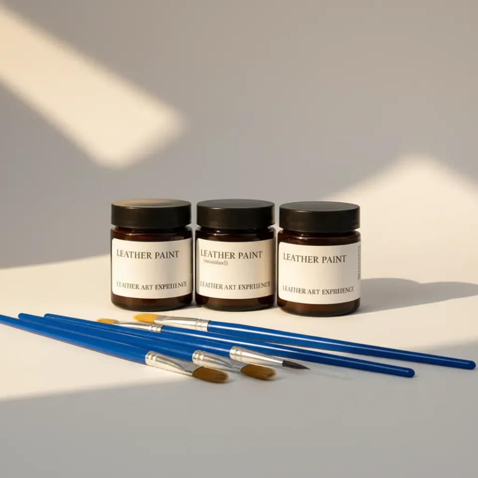 Hab-to Leather Paint Starter Kit leerverf 3 kleuren brushes