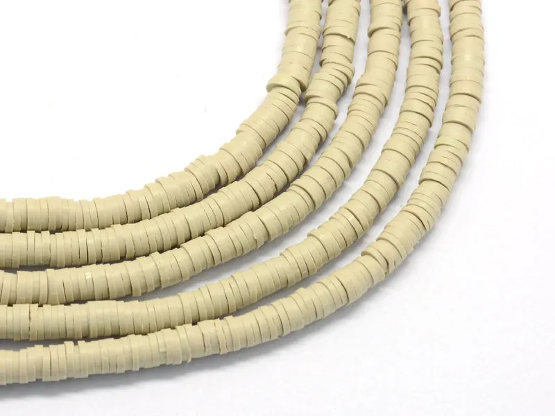 La Petite Epicerie heishi kralen 6 mm taupe doosje ca. 150 stuks