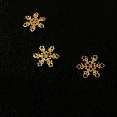 Bijounique deco charms winter sneeuwvlok 3 stuks