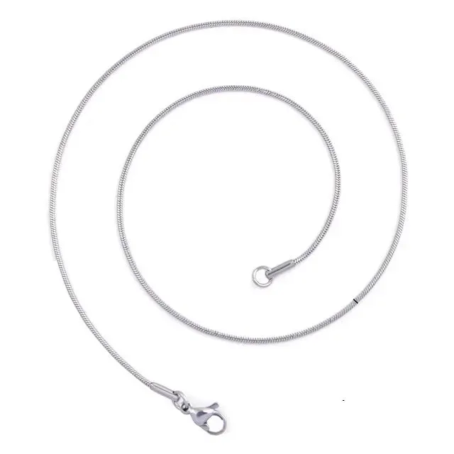 Bijounique Snake ketting 60 cm RVS zilver 1,2 mm