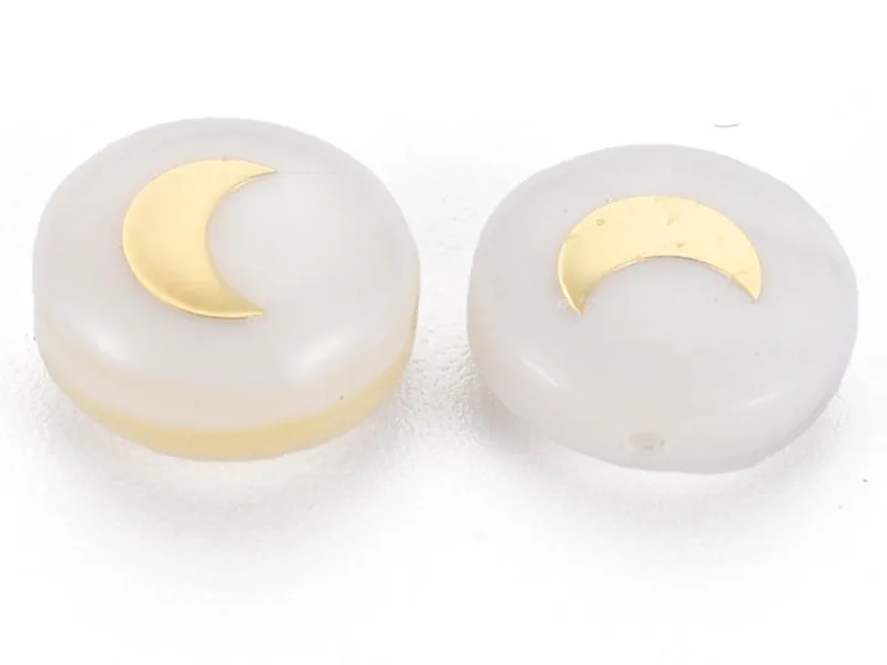 La Petite Epicerie Lune kraal schelp goud 8 mm natuur