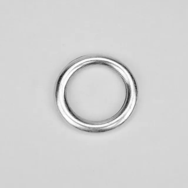 Leather House Ring oud zilver 23 mm vintage