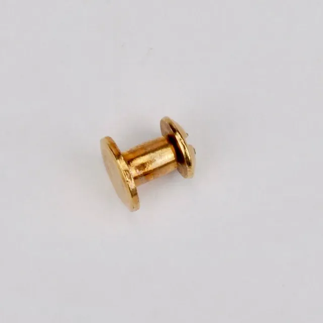 Leather House Stud Platte Kop Brons 8 mm metaal