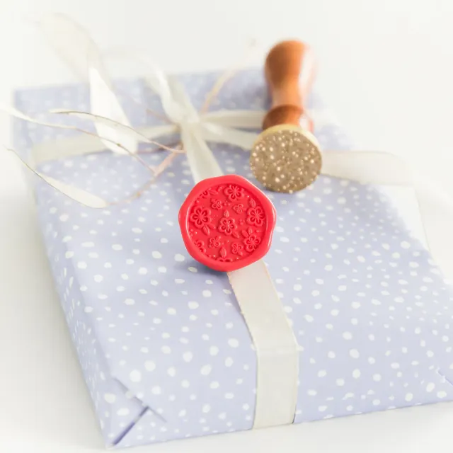 Jessy at Sea Hibiscus Pattern wax seal stempel 25 mm