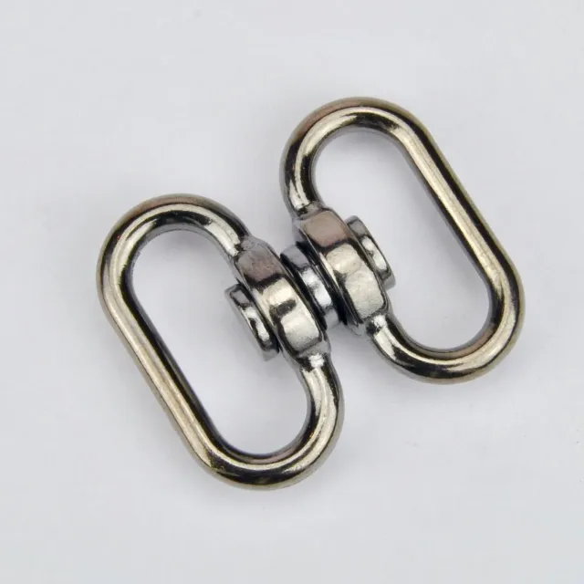 Leather House Handvatbevestiger Black 25 mm gun metal