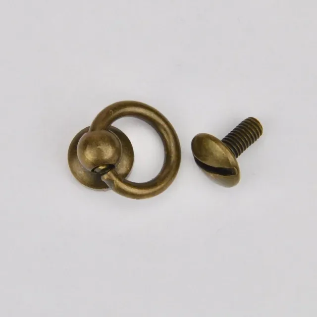 Leather House Handvatbevestiger Brass 8 mm goud leer