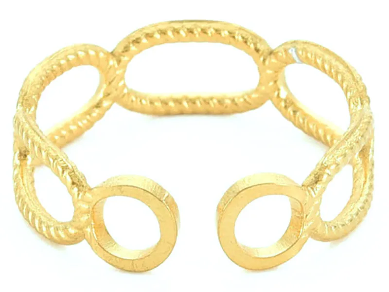 La Petite Epicerie schakel ring goud 18K verguld maillons